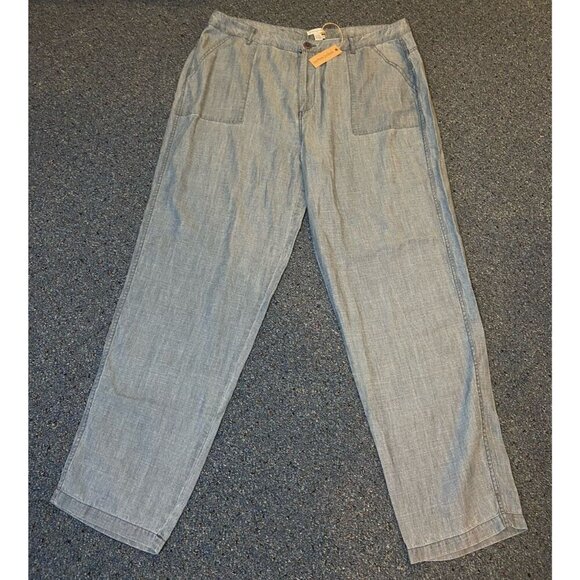 NWT Carbon 2 Cobalt Pants Jeans Lyocell Straight Leg Blue Size 14 New - Picture 1 of 5